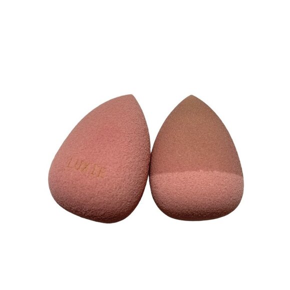 Luxie New Pink 2 Pack Powder Or Liquid Makeup All-Purpose Sponge Set - Picture 2 of 5